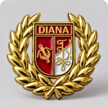 Dimensional school crest pin
