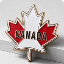 Canadian maple leaf enamel pin