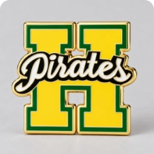 Hard enamel letter pin
