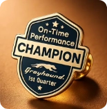 Greyhound champion award pin