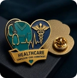 Healthcare emblem pin
