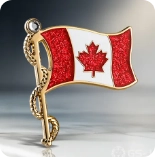 Canadian flag enamel pin