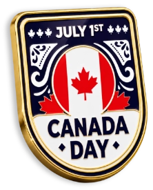 Smooth hard enamel Canada pin