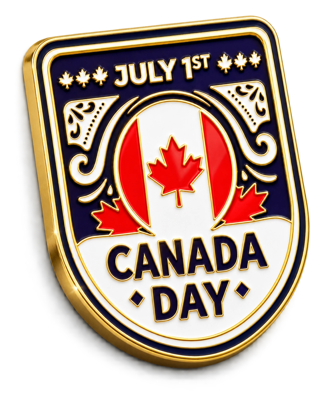 Textured soft enamel Canada pin