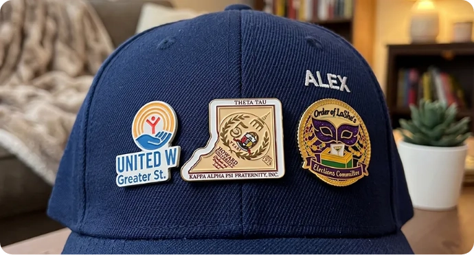 Proud to deliver custom pins Custom pins prepared for delivery